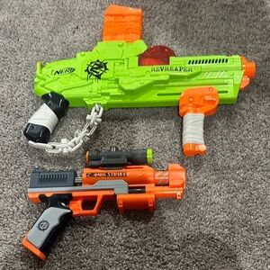 Nerf Revreaper and N-Strike Blaster Set - Green and Orange